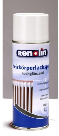 6x 400ml Spraydose Heizkörper-Lack zum Sprühen Heizung hochglänzend weiß