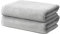 2 er Set Handtücher 50x100 cm | Frottee Weich & Flauschig | 100% Baumwolle | Frottier Handtuch Duschtuch Badetuch Badehandtuch | Oeko-Tex | 500g/m² | Ôhm | Hellgrau