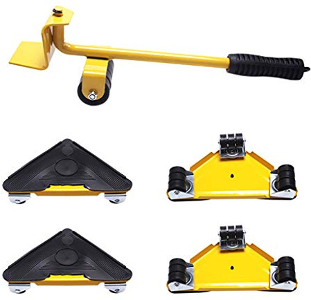 hokojix Furniture Mover Tool Transport Lifter Heavy Stuffs Moving 4 Wheeled Roller
