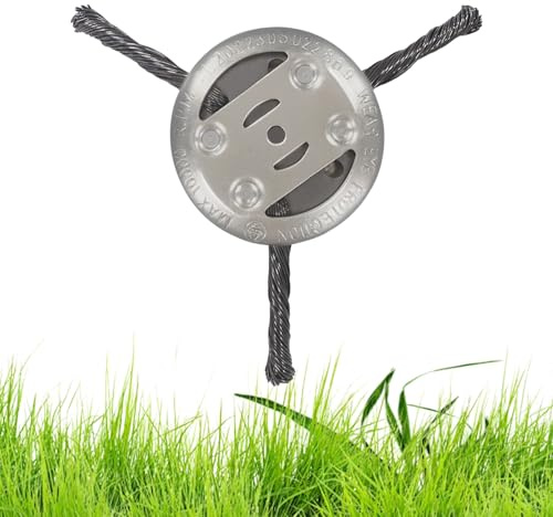 LUMOOM Stahldraht Freischneider, Unkrautbürste für Rasentrimmer, 150mm Stahldraht Rasentrimmerkopf, für Garten Effektive Moosentfernung und Unkraut (3 Köpfe)