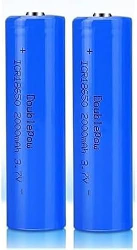 Uppladdningsbara Batterier Släppte 2 Stycken Laddningsbart Litiumbatteri 3.7V 2000mAh Full Kapacitet Laddningsbart Batteri, Blått
