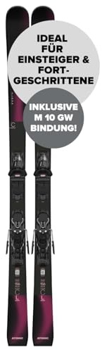 ATOMIC Cloud CL Black Damenski I Damen-Skier für Einsteiger & mittelgute Fahrerinnen I Ski mit Bend-X Technologie für mühelose Schwünge I Mit Densolite Core für optimale Dämpfung