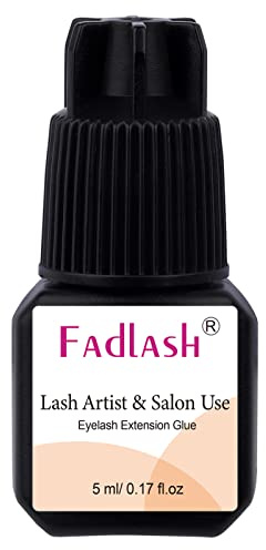 Fadlash Adesivo per ciglia 5 ml Adesivo forte Tempo di asciugatura: da 3 a 4 secondi Sensibile, ad azione rapida Colla permanente per ciglia Per saloni specializzati