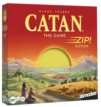 CATAN Zip! | Travel Strategy Game | Ages 10+ | 3-4 Players | 1 Hour Playing Time