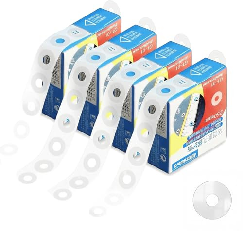 Nybrax 1000 Pcs Reinforcement Rings Waterproof, Self-Adhesive Loose-Leaf Paper Label Stickers, Hole Punch Reinforcers, Hole Punch Reinforcers Stickers, for Office School Home Supplies