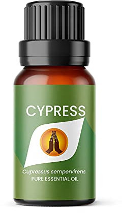 Cypress Essential Oil, 10ml | Essential Oils Fragrance for Diffuser for Home, Candle Making, Wax Melts, Cleaning, humidifier | Pure, Natural, Vegan, Made in UK