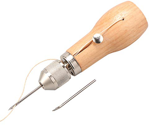 HSEAMALL Leder Hand Stitcher Thread Sewing Ahle Tool Kit
