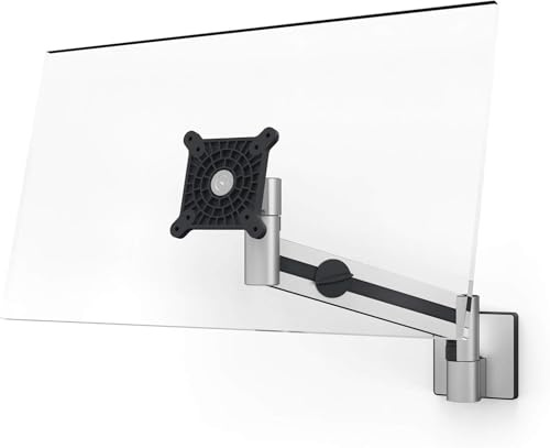 Durable Monitor Wandhalterung, flexibler Schwenkarm 360° drehbar, für VESA Bildschirme 21-27, silber, 509023