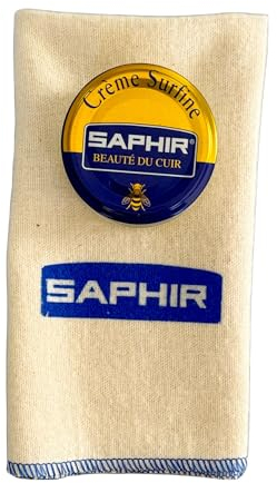 Saphir Creme Surfine for All Smooth Leather with Free a Saphir Cloth-09 Mahogany