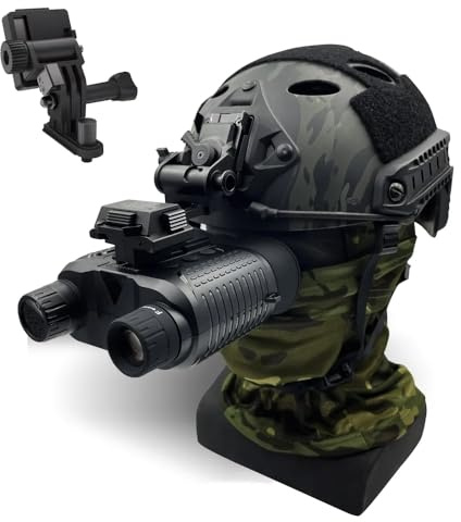 Mörkerglasögon - Svart - 1312 FT Infraröd Night Vision kikare Militär taktisk, Uppladdningsbar handsfree Mörkerglasögon, 2,7 skärm, 8x digital zoom