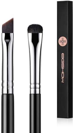 EIGSHOW Pinceau biseauté pour eyeliner et pinceau pour fard à paupières, pinceau gel de précision haut de gamme et pinceaux courts pour œil de chat, ailé Liner (E835&E806)