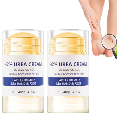 Horuili® 2 Stück Feuchtigkeitscreme für die Füße, Feuchtigkeitsspendende & nährende Pflege, Reparaturcreme für rissige Fersen, zur Erweichung von dicken, trockenen, rissigen und rauen Händen und Füßen