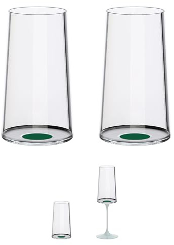 Trebonn SplitGlass Bicchieri Modulari Magnetici (Set 2) – Da Bicchiere a Calice in 1 Click – Salvaspazio, Lavabili in Lavastoviglie