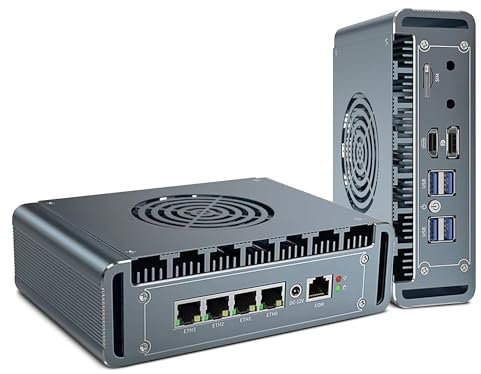 N150 Firewall Mini PC, 32GB DDR5 RAM 1TB SSD Soft Router Computer, 4x2.5GbE i226-V LAN Network Gateway Micro Computer Appliance, Support AES-NI