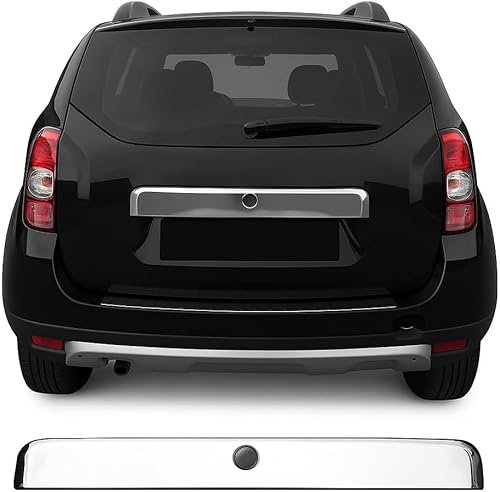 Rivestimento per bagagliaio posteriore in acciaio inox, progettato per Duster 2010 e successivi, striscia cromata lucida
