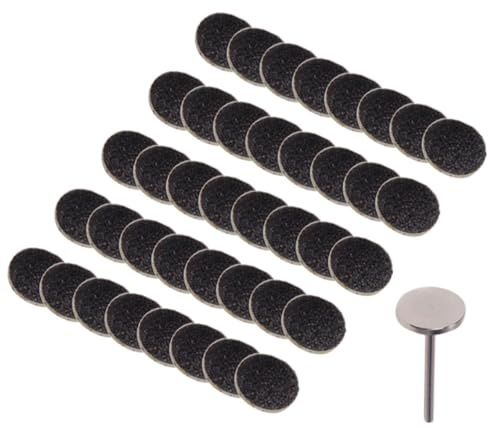 SWOOMEY Sand Discs Manicure Sanding Discs with Adhesive Back for Pedicure Tool 50pcs Stainless Steel for Grinding Calluses, for Home Use and Nail Art Tools