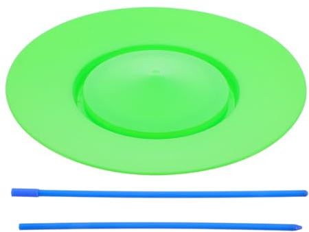 Artibetter Platos de Malabarismo de Alto Rendimiento de Plástico Verde con Rotación Suave y Fácil de Aprender para Entrenamiento de Habilidad y Espectáculos Ambulantes