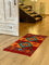 Secret Sea Collection, Teppich im mexikanischen Stil, doppelseitig, waschbar 60 x 120 cm Rot-Orange-Türkis