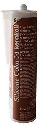 KERAKOLL SILICONE COLOR - 34 Cartuccia da 310 ml di sigillante decorativo per piastrelle e mosaici