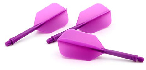 CUESOUL ROST Integrated Dart Shaft and Flights Medium,Purple Slim Shape,Set of 3
