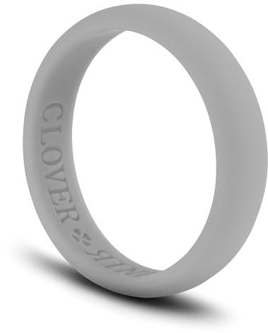 Cloverring Bague de mariage en silicone & pochette cadeau - Bracelet de fitness ou de sécurité au travail, US: 11, Silicone Caoutchouc