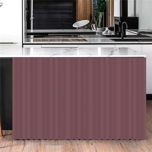 Surwin Cortinas Cortas Cocina, Cortinas de Debajo del Fregadero Cortinas de Gabinete de Zapatos Cortina de Ventana, Cortinas Salón Dormitorio Doméstica (W100xH140cm,Rojo Oscuro)