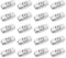 LT Easiyl 20 Pz Clip Per Fune Metallica In Acciaio Zincato A Forma Di Uovo Morsetto Per Cavo Adatto Per Diametro 2mm Fune In Acciaio Doppio Foro 27mmx14.5mm