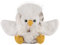 Apricot Lamb Eule Lightening Vogel Plüschtiere für Kinder, weiche niedliche Kuscheltier für Baby Mädchen und Jungen, Flauschige Eule Lightening Vogel Weiß 16 cm