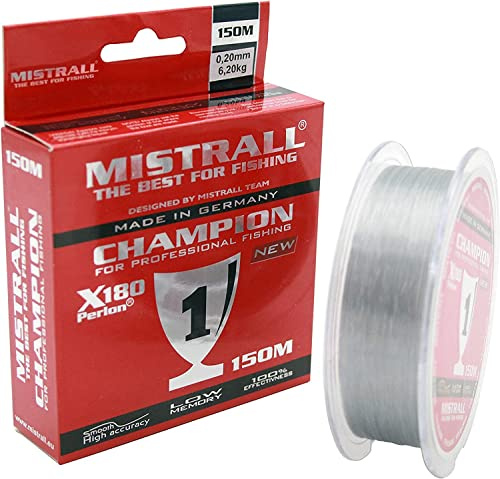 Mistrall Strong Champion Fil de pêche 0,12-0,45 mm Bobine de 150 m Épaisseur 0,12 mm 2,10 kg