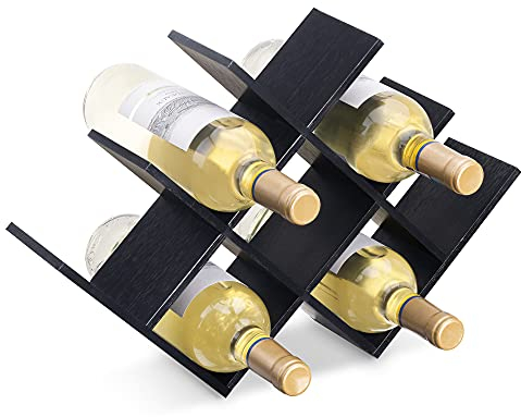 Navaris Weinregal Flaschenregal Weinständer aus Bambus - 43,5x10x29,5cm Wein Regal für Flaschen - Flaschenhalter aus Holz für 8 Flaschen