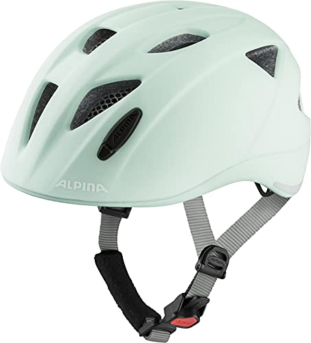 Alpina XIMO L.E. - Leichter, Sicherer & Bruchfester Fahrradhelm Mit Optionalen LED-Licht Für Kinder, Pastel-Green matt, 47-51 cm