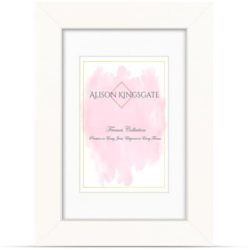 Alison Kingsgate A4 White Picture Frame with Mount for A5 Photos