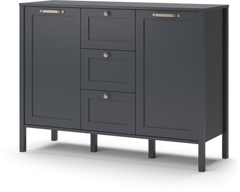 Vicco Kommode Ewan, Kommodenschrank, Anthrazit, 118.6 x 89.9 cm