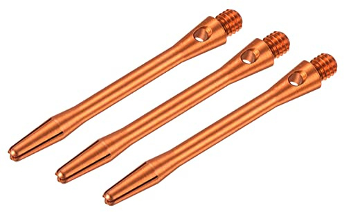PATIKIL 45mm Aluminum Dart Shafts, Medium 2BA Thread Dart Stems Dart Accessories Throwing Fitting for Steel Tip - 3 Pack (Orange)