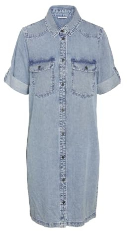 NMNEW Signe S/S Denim Dress WG003LB Noos, Bleu Jeans Clair, L
