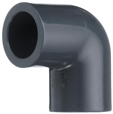 sourcing map 90 Degree Elbow PVC Pipe Fittings 1/2 2 Way Furniture Grade PVC Corner Connectors Angle Elbow Side Outlet for Sewer Plumbing Drain Pipe Water Supplies Build Garden