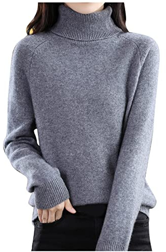 Sderg Cashmere Ladies Pullover Tops Knitted Jumper Women Maternity Womens Cowl Neck Long Colour Block White Polo Neck Pretty Jumper