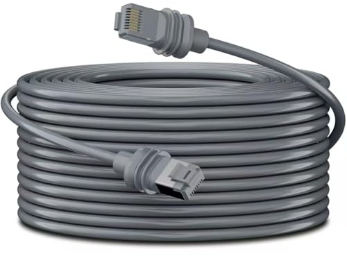 Elfcam - 15m Câble Starlink Gen 3, Câble Ethernet Cat6 26AWG pour Convient aux Installations Extérieur et Intérieur, Rallonge de Câble Starlink Gen 3/Mini, 15 Mètres