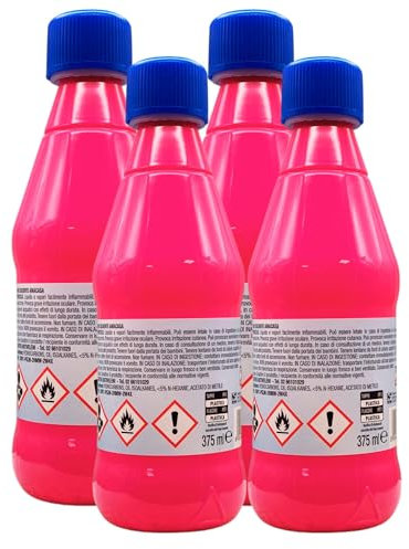 Avio SOLVENTE SMACCHIATORE, Dotato Di Un Notevole Potere Solvente Per Oli e Unto. Prodotto Di Normale Impiego Per La Pulizia Di Tessuti, Plastica e Gomma. Flacone Rosa 375ml (4 Flaconi)