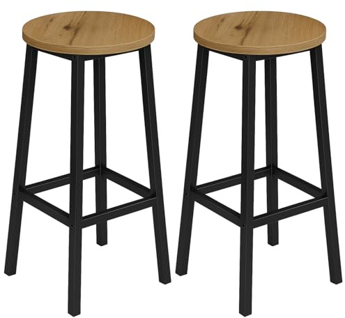 Begryf, Barhocker Holz, Barhocker, Holzhocker, Hocker Holz, Holzhocker, Stehhocker, Küchenstühle, Barstuhl, stabil, rustikal, Industrial Design, Küche, Esszimmer, Bar, robust, modern