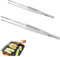 2 Pièces Pince Cuisine, Pince Precision Cuisine Chef Epiler Pincette Alimentaire en Acier Inoxydable Professionnel Outil pour Cuisiner Griller et Cuire 30 cm et 20 cm Longues Droites