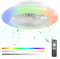 Ventilador de Techo con Luz 48.5CM, Motor DC 20W Reversibles, Ventiladores LED y Control Remoto 6 Velocidades Silencioso Sin Aspas, RGB-3000K-4000K-6500K Regulable, Lampara Dormitorio Temporizador