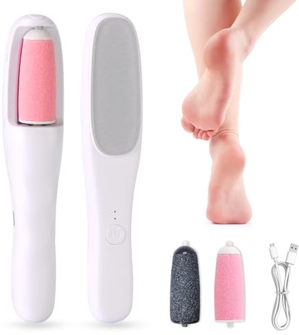 Épilateur 2 en 1 pour pieds - Lime électrique pour les pieds - Kit de pédicure pour les pieds - Convient pour les peaux mortes sèches et les callosités craquelées.