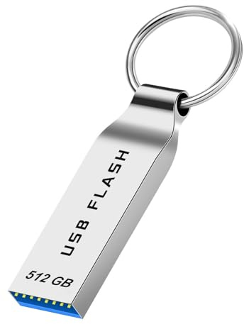 Locpof Memoria USB 512GB Pendrive Metal Impermeable Gran Capacidad Disco Duro Externo para PC/Ordenador/Portátil