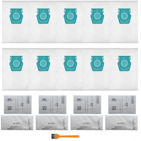 HEIBTENY 5-Layer Microfiber Vacuum Cleaner Bags For Miele Pure T/U Guard S1 L1 Junior Silence Comfort Allergy Series TU Dust Bags, Sanitary Seal And Exhaust Filters(B)