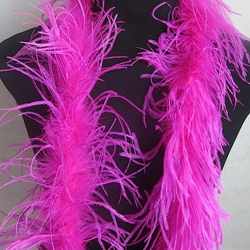 Fjäderfrans, Svansfjäderband, fjäderfransar, 2,19 yards fluffiga kjol Kostymer/trim for fest/kostym hantverksfjäder bröllopsdekorationer(Rose)