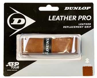 Empuñadura de Repuesto de Cuero Dunlop Tennis Racket Handle Pro – para un Agarre Gama Alta