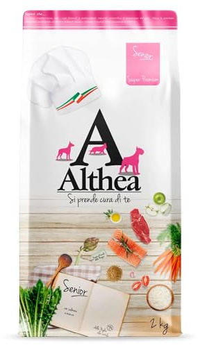 Pet's Garden Crocchette per Cani Althea Senior Mini a Base di Manzo Pollo Agnello Alimento Cibo Secco per Cane Anziano di Taglia Piccola Sacco da 2 KG Prodotto Italiano