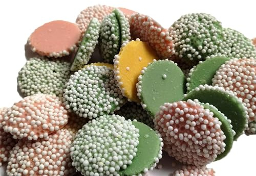 Emporium Candy Pastel Mint Nonpareils - 1 lb of Bright Fresh Delicious Yellow Green Pink Creamy Mint Candy, 1 Pound (Pack of 1)