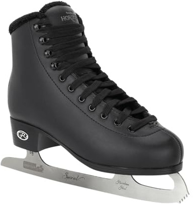 Riedell Horizon Ice Skates for Men and Women, Black/Horizon - 10